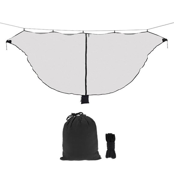 Mosquitera Cola para Hamacas Acceso Fácil 360 Grados Negro