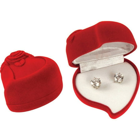 290-HS2CZ Heart Shaped 2 Ct Cubic Zirconia Earrings Pack of 1