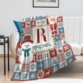 thumbnail image 6 of Custom Christmas Name Blanket for Kids Adults, Personalized Merry Christmas Elk Christmas Tree Fleece Throw Blankets, Christmas Customized Gifts for Family Friends Mom Dad Grandma Grandpa, 6 of 6