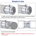thumbnail image 4 of Damper de retroceso Uxcell con manga, 4 pulgadas, manija de ajuste de damper de ramificación de conducto de aire de metal galvanizado, 4 of 6
