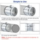 thumbnail image 4 of Damper de retroceso Uxcell con manga, 4 pulgadas, manija de ajuste de damper de ramificación de conducto de aire de metal galvanizado, 4 of 6