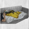 thumbnail image 6 of Shark Soft Flannel Fleece Throw Blanket, Caution Shark Sign Sharp Teeth Animal Ocean Danger Do Not Swim Illustration, Cozy Plush for Indoor and Outdoor Use, 60" x 80", Earth Yellow Grey, by Ambesonne, 6 of 6