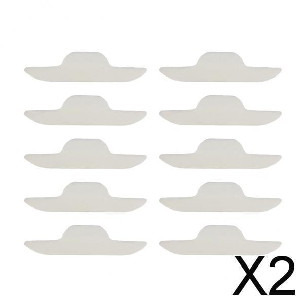 5 x 10 piezas de almohadillas desechables para el sudor del cuello, almohadillas para el cuello blancas 2 piezas