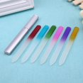 thumbnail image 4 of Lima De Uñas 6pcs Nail Art Crystal Glass Glitter Nail Files Buffer + Silver Barreled Box Ygjytge Cuidado Belleza, 4 of 9