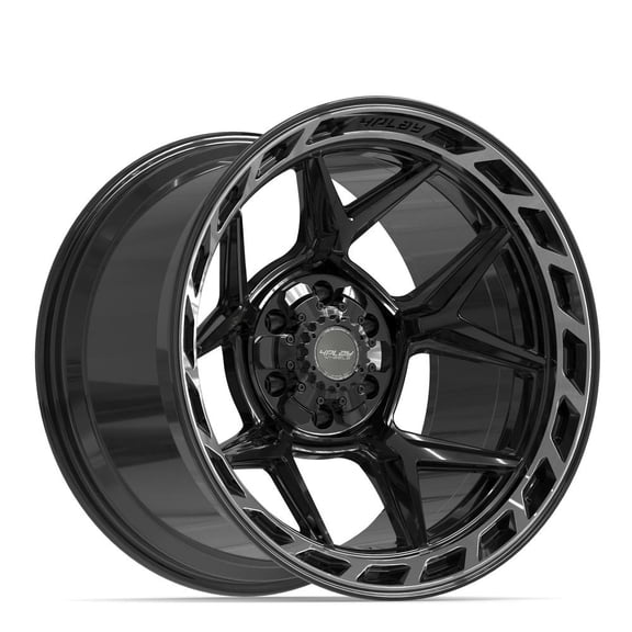 4PLAY Wheels 4P55 20 Inch Rims Fit 6x135 & 6x139.7 20x12 Gloss Black Brushed with Tinted Clear (Set of 4)