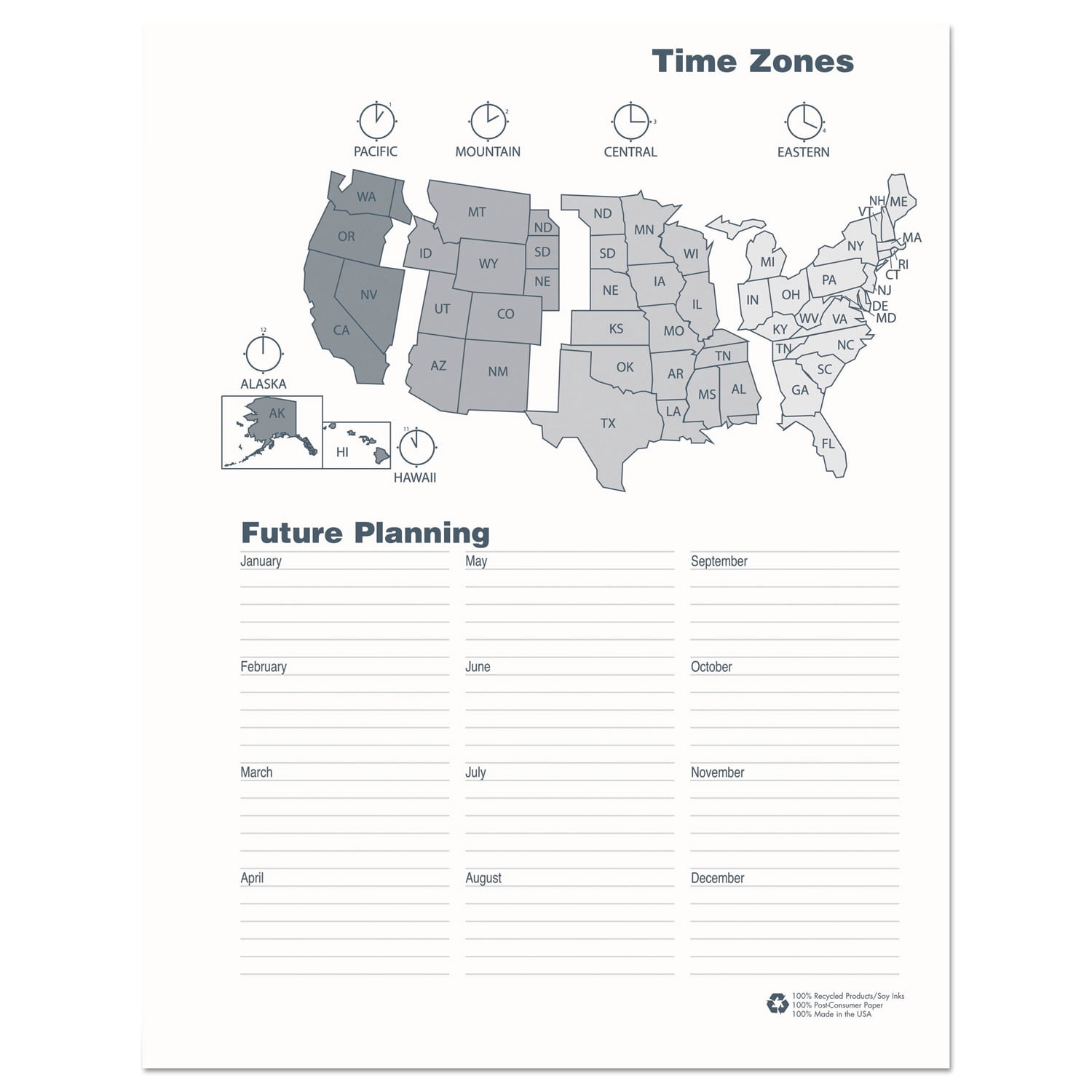 House of Doolittle Recy Ruled Month Planner 14-Month Dec.-Jan. 8.75x6.88 BK 2021-2023 262602