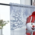 thumbnail image 6 of Zodanni Christmas Voile Window Treatments Tulle Window Drapes Sheer Window Curtain Slot Top Curtain Panel Style-E W:24"x H:59", 6 of 6