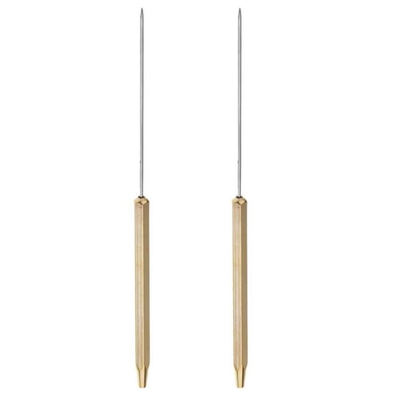 2pcs Copper,Stainless Steel Fly Tying Bodkins Half Hitch Tools Handle Fly Tying Dubbing 12cm