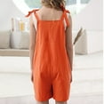 thumbnail image 5 of XXWXYD Girls Jumpsuit Sleeveless Adjustable Lace Trim Shoulder Strap Shorts with Pockets, Casual Romper for Spring Summer Fall, 5 of 8