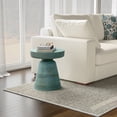 thumbnail image 5 of Simpli Home Robbie 16 inch Wide Solid Mango Wood Boho Contemporary Rustic Accent Table in Teal Wash, 5 of 10