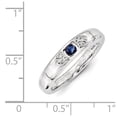thumbnail image 3 of 14K White Gold Ring Band Mother's & Family Semi Mount Diamond center Stone Mounting 4 mm, Size 6, 3 of 3