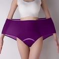 thumbnail image 4 of HUPOM Sheer Panties Panties High Waist Casual Tie Seamless Waistband Purple L, 4 of 5