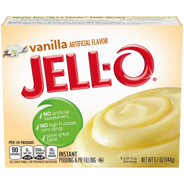 Jell O Vanilla Instant Pudding Pie Filling Mix 5 1 Oz Box Walmart Com Walmart Com