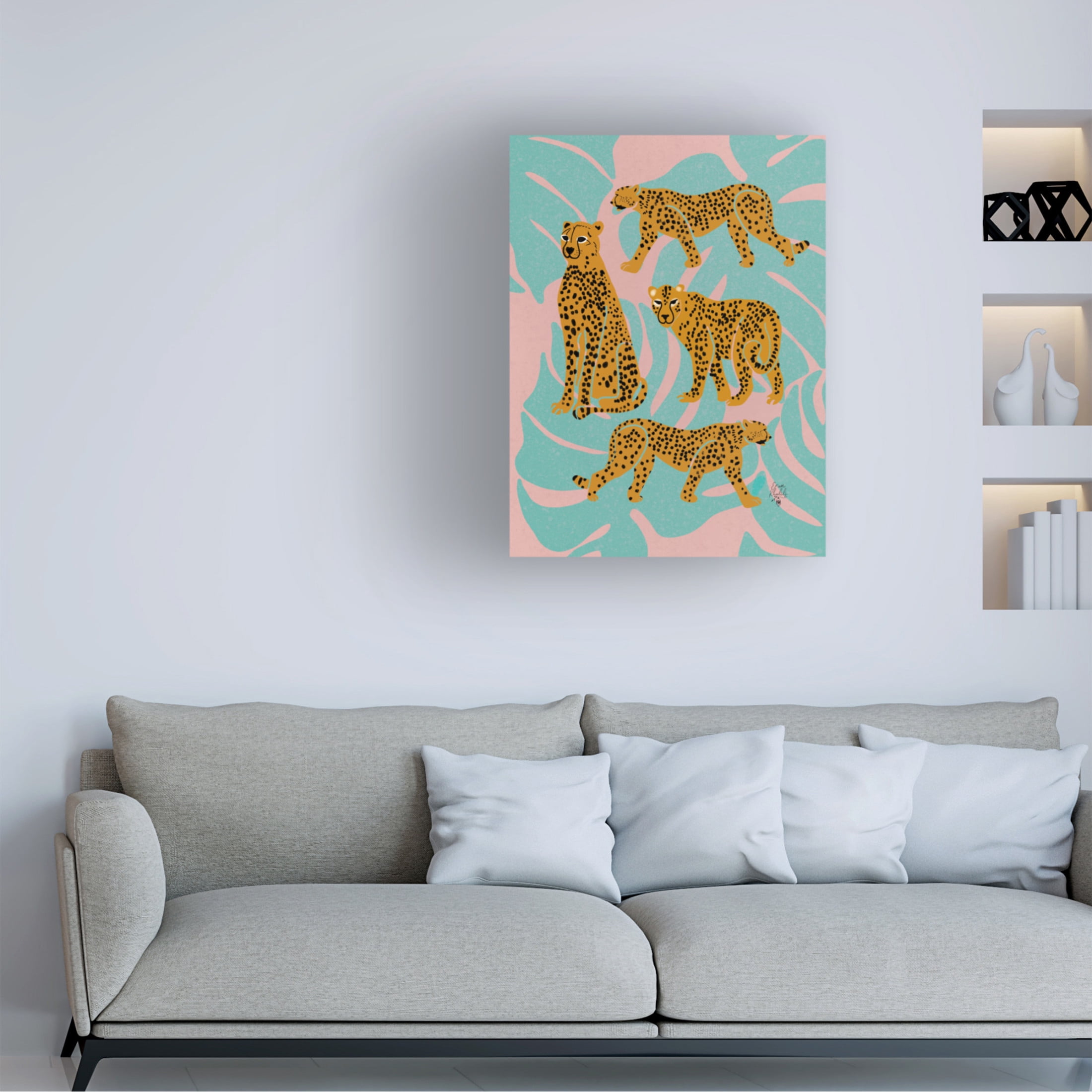 Trademark Fine Art Erum Khalili Leopards Canvas Wall Art