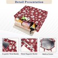 thumbnail image 3 of FORMRS Womens Corduroy Tote Bag Crossbody Shoulder Purse Handbag with Detachable Strap, Red Cartoon Paws Pattern, 3 of 7