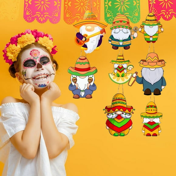 WHEANG Home Decor Mexico Theme Hanger Mexico Carnival May 5th Party 8pcs Atmosphere Decoration Hanger