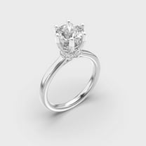1 Ct Round Cut IGI Certified Lab Grown Diamond Wedding Ring Solid 18K White Gold | Luxurious Solitaire Bridal Rings for Women | Size 7.5 Diamond-Capitals