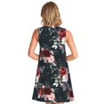 thumbnail image 2 of Bixox Watercolor Floral Print Women's Sleeveless A-Line Dress with Pockets, Casual Knee-Length Tank Dress for Summer-Large, 2 of 7