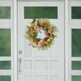 thumbnail image 2 of CC Christmas Decor Rose and Daisy Artificial Spring Floral Wreath - 24” - Multicolor, 2 of 3