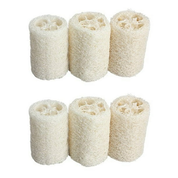 6Pzs Depurador Esponja de Ducha de Cuerpo de Bano Estropajo Natural (Grande)