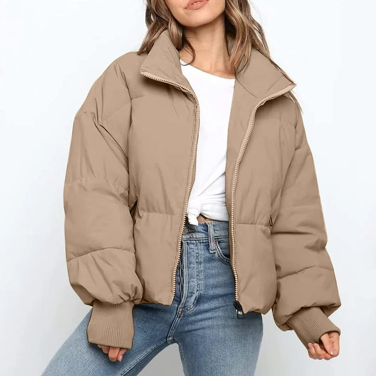 Short Insulated Bomber Jacket, Women's Coats & Jackets