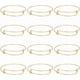 thumbnail image 1 of Juego de 12 pulseras de alambre ajustables expandibles de oro y acero inoxidable, de metal blanco y apilables., 1 of 9