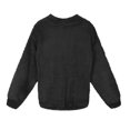 thumbnail image 3 of Patlollav Womens Zipper Patchwork Long Sleeve Tops Plush Pullover Sweatshirt Black XXXXL, 3 of 6