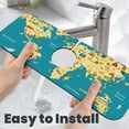 thumbnail image 6 of Kdxio World Map With Landmarks Pattern Non-Slip Diatom Mud Faucet Drain Pad,Self Absorbent Mat for Kitchen Sink for Variety Kitchen & Bathroom Countertops, 6 of 7