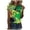 Yellow, variant on Guluxicc T-Shirts for Women Casual Crewneck Short Sleeve Tees St Patrick Day Shamrock Graphic Printed Pullover Tops, L