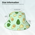 thumbnail image 4 of Daiia Avocado Pattern Bucket Hat - Trendy Cotton Sun Hat for Beach, Golf, Fishing - Fun Outdoor Vacation Boonie for Men and Women, 4 of 9