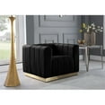 thumbnail image 2 of Meridian Furniture Marlon Black Velvet Chair, 2 of 5