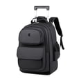 thumbnail image 1 of Mochila para ordenador portátil con ruedas, maletín con ruedas de tela Oxford para ordenador portátil, bolso de de negocios para pasar la Negro, 1 of 8