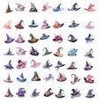 thumbnail image 3 of Paquete de pegatinas Magic Hats Anime, vinilo impermeable, 50 unidades, 3 of 3