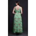 thumbnail image 3 of Bimba Bird Women Summer Printed V Neck Long MaxiÂ&nbsp;DressÂ&nbsp;Holiday Resort Wear-X-Large, 3 of 5