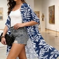 thumbnail image 6 of SOOMLON Coverups Women Swim Suit Plus Size Chiffon Long Cardigans Loose Floral Coverup Hawaiian Pool Party Clothes, 6 of 9