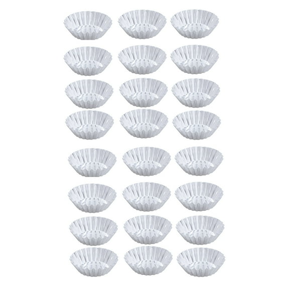 EeaseMX 24 moldes de aluminio para tartaletas de huevo, antiadherentes, reutilizables, con forma de flor, para cupcakes, muffins y tartaletas.