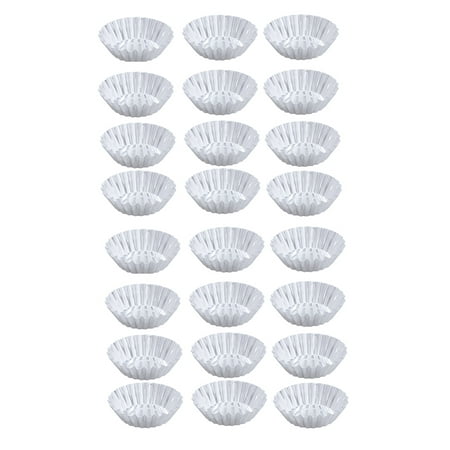 

24Pcs Aluminum Alloy Egg Tart Molds Non-stick Ripple Reusable Flower Shape Cupcake Muffin Baking Cup Tartlets Pans