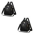 thumbnail image 1 of mmirethe Fashion Women Shoulder Bag Carry Essentials With Grace Waterproof Nylon Backpack Black+Large 2Set, 1 of 6