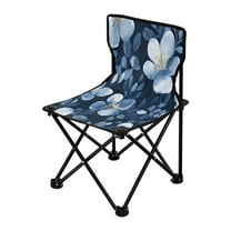 Outdoor Folding Chair 14.46x14.46x22.83 Inches, Camping Folding Chair Easy to Carry Ideal for Outdoor Picnics Camping Park Fishing Dark Blue Flower