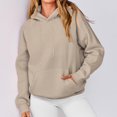thumbnail image 4 of Aloohaidyvio Hoodies for Women,Womens Button Hoodies Fashion Long Sleeve Blouse Casual Tops Sweatershirt, 4 of 5