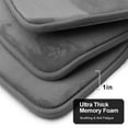 thumbnail image 3 of Semfri 3-Piece Bathroom Rug Set Velvet Memory Foam Bath Mat and Contour Rug Absorbent Fast Drying  Gray, 3 of 8