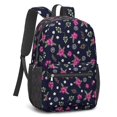 thumbnail image 2 of Pioneer Flower Floral Print Pattern 17" School Backpacks for Teens,Waterproof Oxford Fabric,S-Shape Padded Straps for School,Travel,Hiking,Camping, 2 of 5