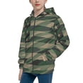 thumbnail image 2 of Kdxio Jungle Green Camo USA Flag Pattern Kids Boys Girls Zip Up Hoodie 3D Printed Hooded Sweatshirt Hoody Coat with Pocket 7-12 Y-Small, 2 of 6