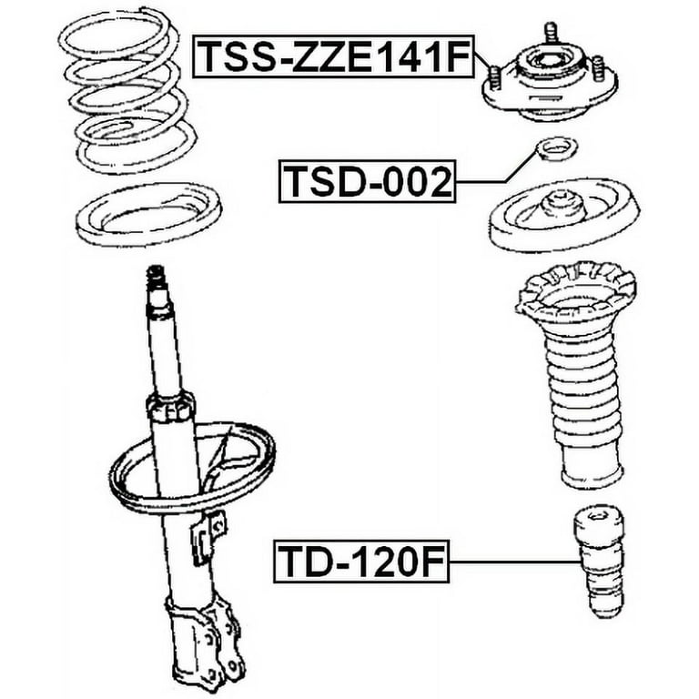Febest FRONT SHOCK ABSORBER SUPPORT # TSS-ZZE141F OEM 48609