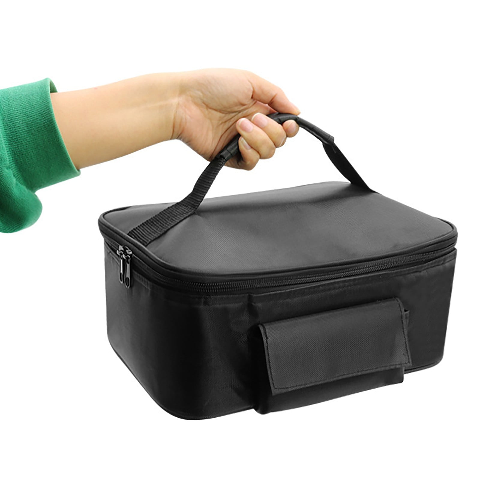 Dusknt 12V Heating Lunch Bag Portable Thermal Insulated Bag Aluminum Foil Food Warmer for Picnic Camping Travel Bento Storage