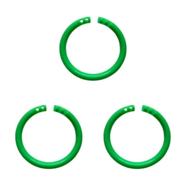 Baohd 1/2/3/5 10pack/lot Effortlessly Items - Flexible Plastic Rings For Cards Documents And Scrapbooks Flexible green diameter 27mm 3PCS