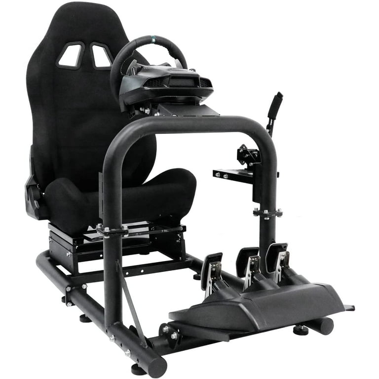 Minneer Racing Wheel Stand with Black Seat for Logitech G25 G27