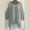 Gray, variant on Summer Women Retro Round Neck Short Sleeve Plain Baggy Blouse