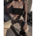 thumbnail image 5 of Rhinestone Mesh Body Chains Long Sleeve, Crystal See Through Cover Up Rhinestone Top Fishnet Bikini Body Jewelry For Women, 5 of 5