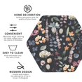 thumbnail image 4 of Disketp Wildflower Watercolor 1 Funny Coasters,6 Pcs Leather Coasters with Holder, Perfect Housewarming Hostess Gifts,Protect Furniture from Water Marks Scratch and Damage,Hexagon, 4 of 7